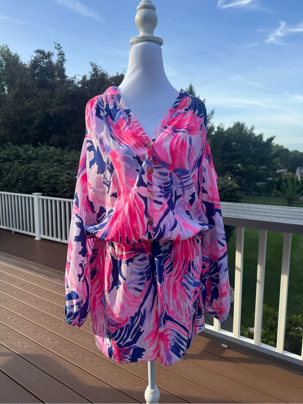 NWT Lilly Pulitzer Sunny Shoulder Silk Elsa Romper